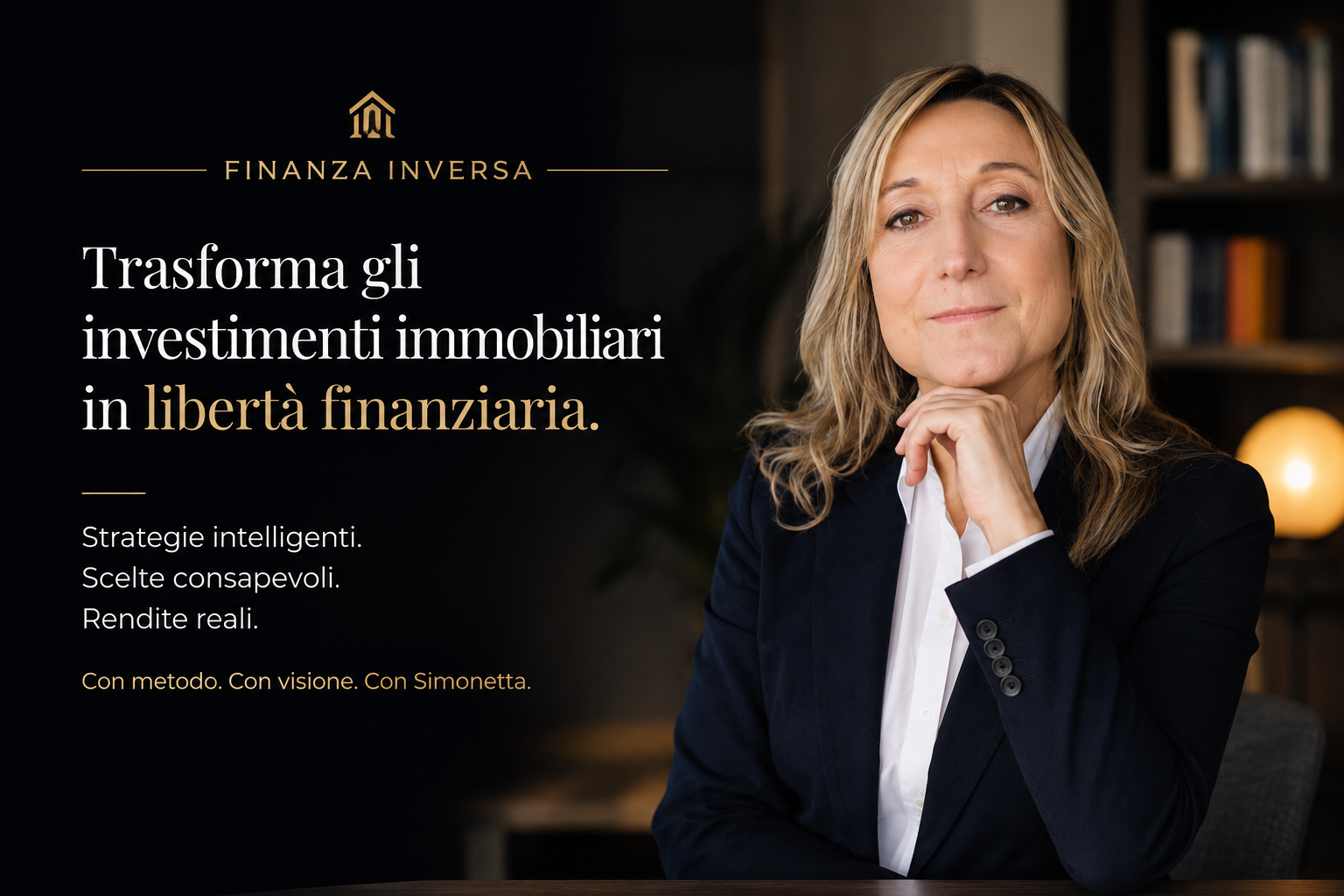 Finanza Inversa — Trasforma gli investimenti immobiliari in libertà finanziaria con Simonetta